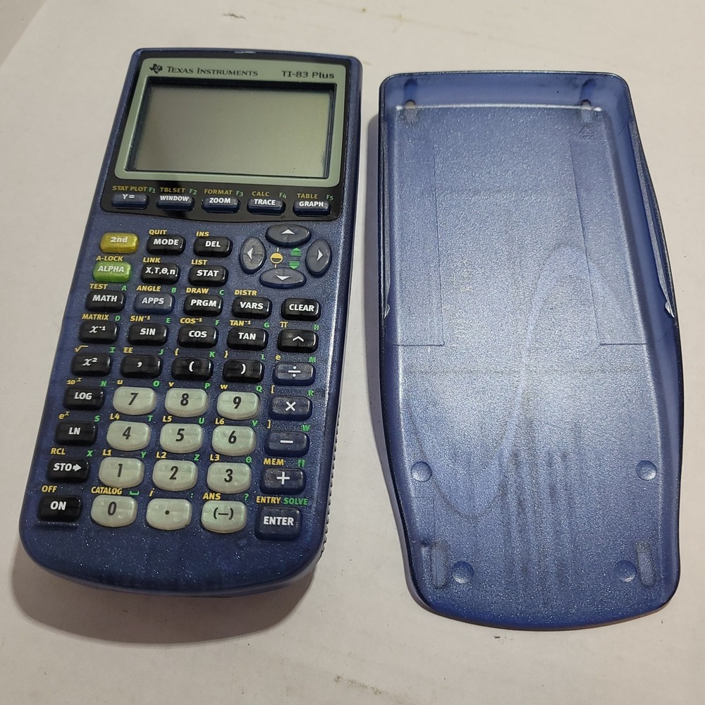 TI-83 Plus Graphing Calculator Tested Working with Cover and New Batterie - Picture 2 of 6